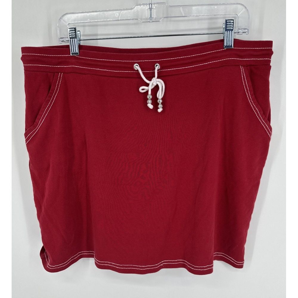 Anne Klein‎ Sport Women's Red Skort Drawstring Size XXL